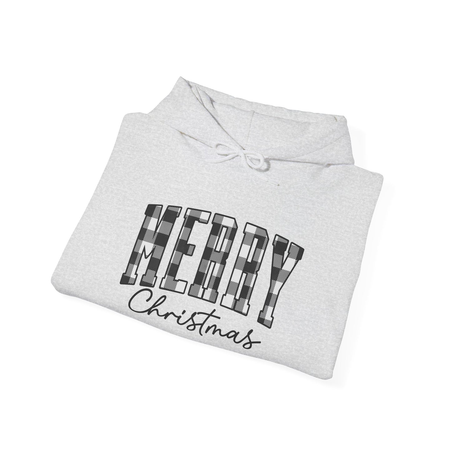 Buffalo Plaid Merry Christmas Unisex Heavy Blend™ Hooded Sweatshirt - size S - 3X