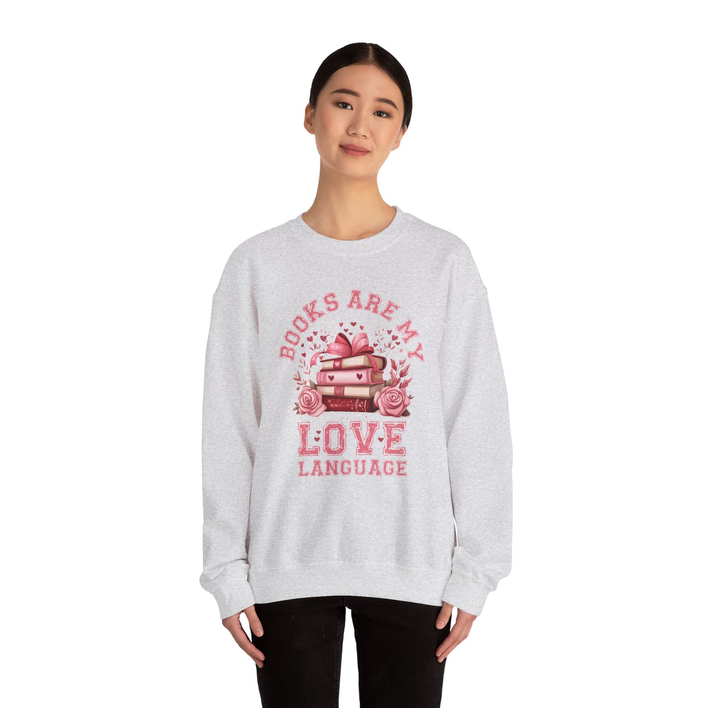 Books are my Love Language Unisex Heavy Blend Crewneck Sweatshirt - size S - 5X