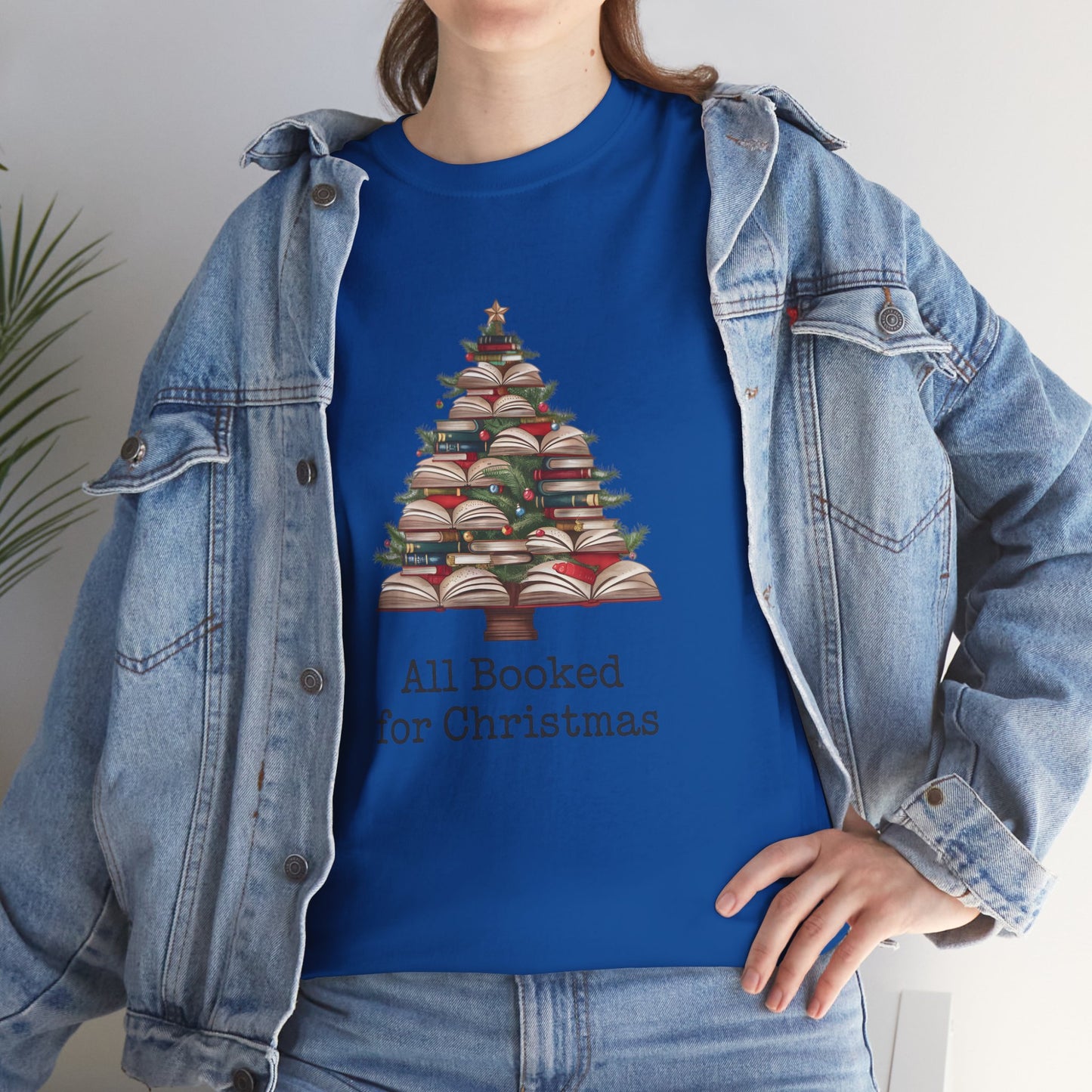 All Booked for Christmas, Book Christmas Tree T-shirt - sizes S - 5X