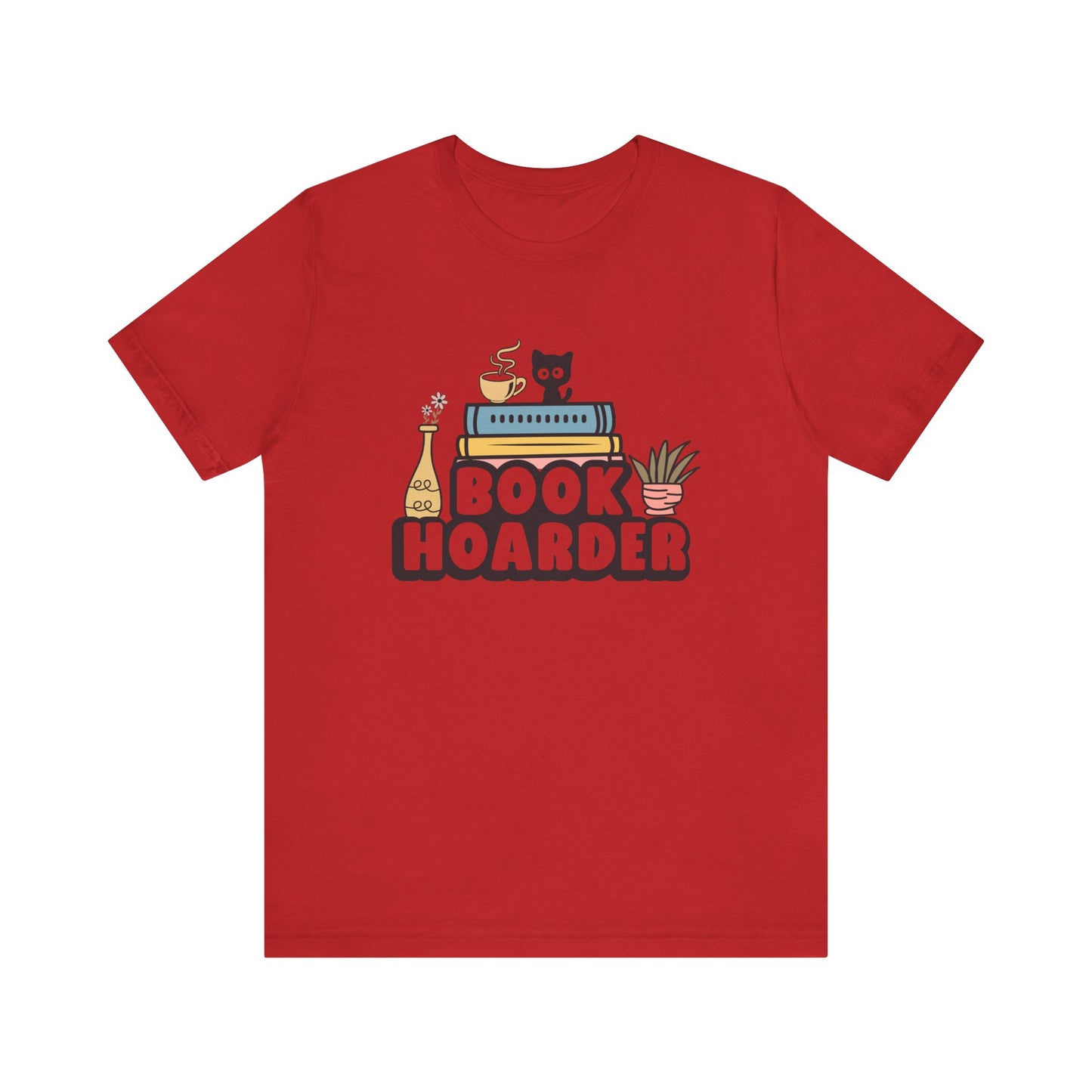 Book Hoarder Unisex Tee - Cat Lover Book Lover Funny Gift - sizes S - 3X