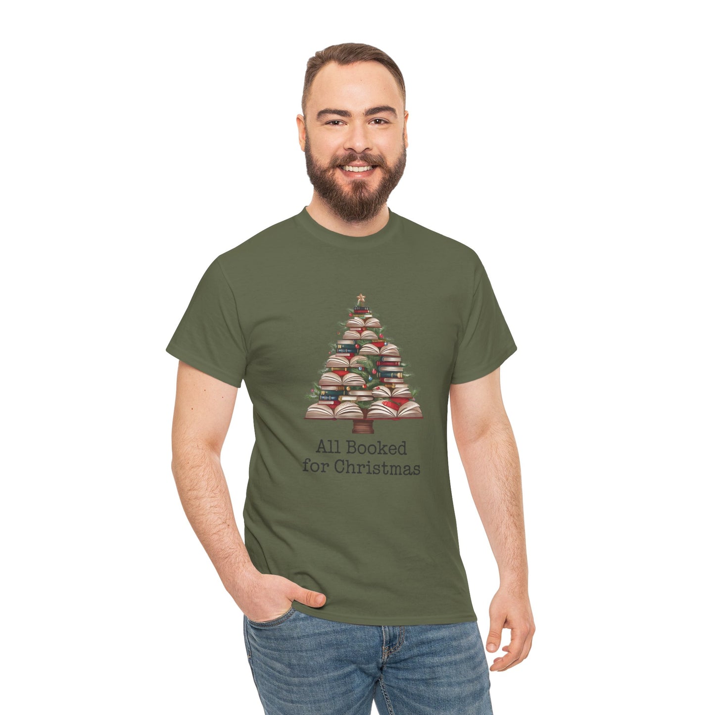 All Booked for Christmas, Book Christmas Tree T-shirt - sizes S - 5X