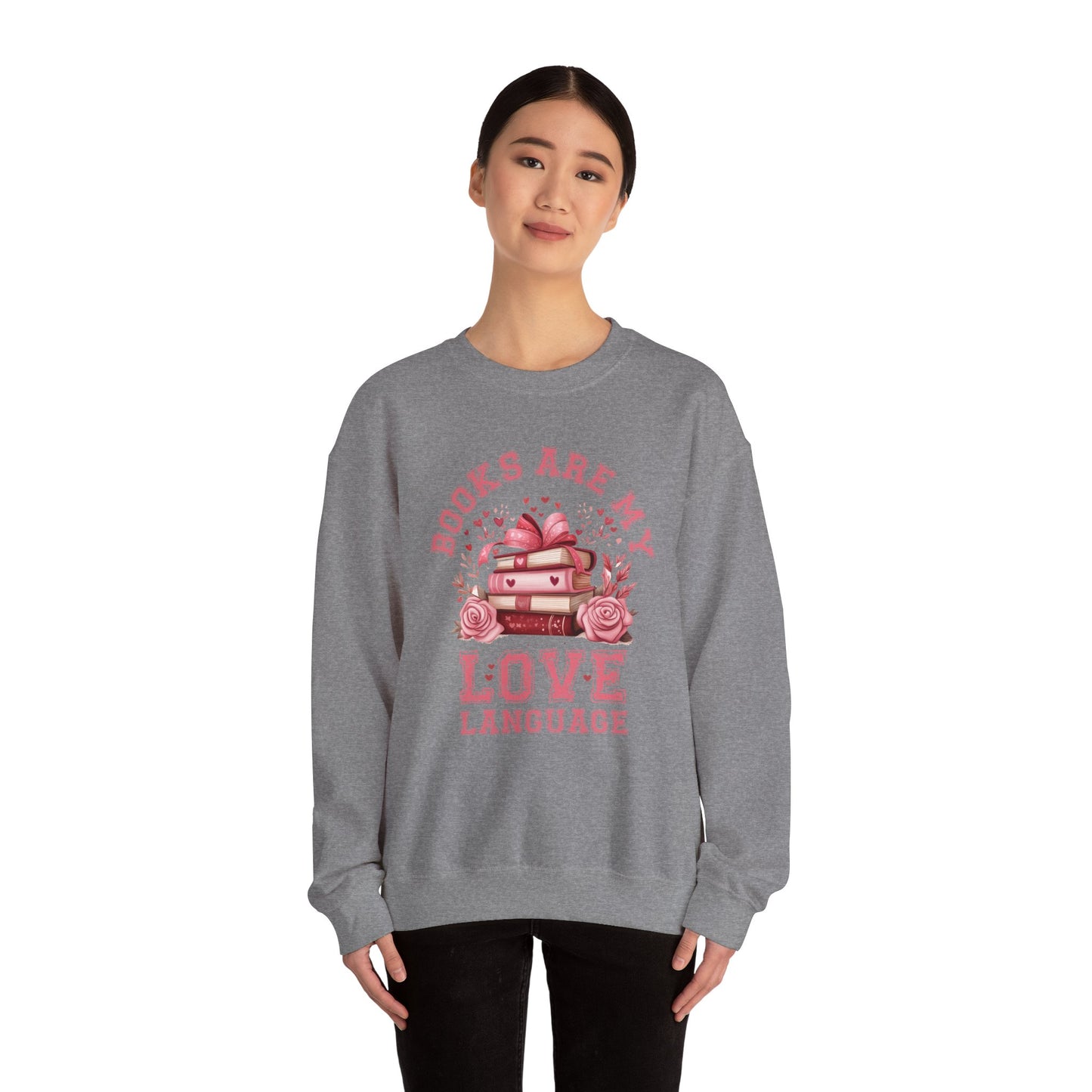 Books are my Love Language Unisex Heavy Blend Crewneck Sweatshirt - size S - 5X