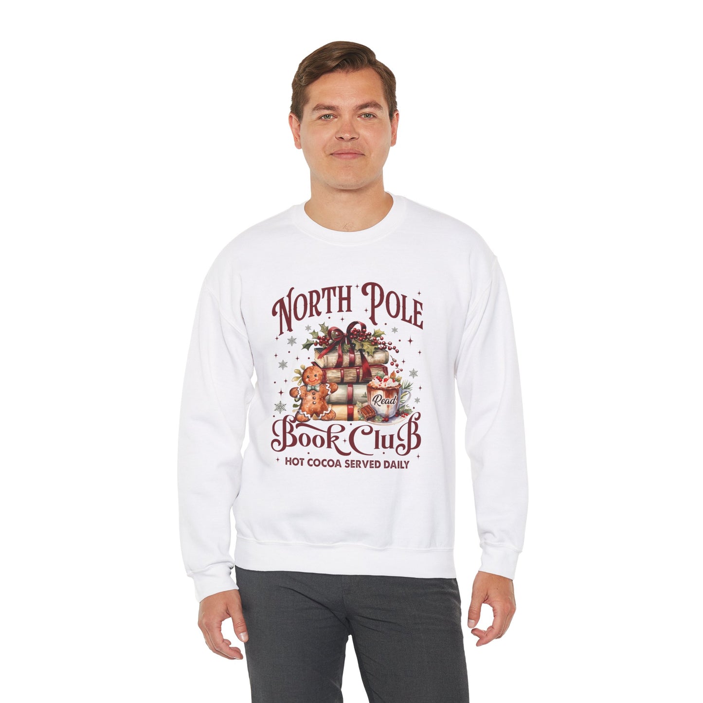 North Pole Book Club Unisex Heavy Blend™ Crewneck Sweatshirt - size S - 3X