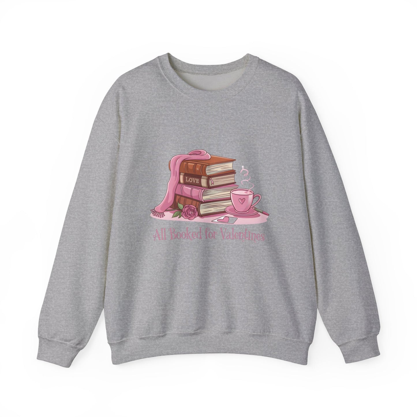 Valentine's Day Book Lover Crewneck Sweatshirt - S - 5X