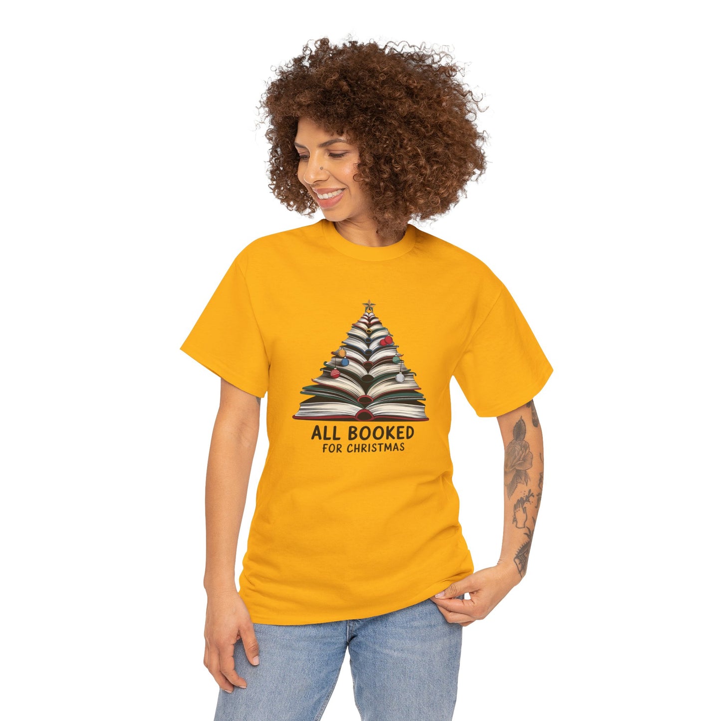 All Booked for Christmas Unisex Heavy Cotton T-shirt - sizes S - 5X