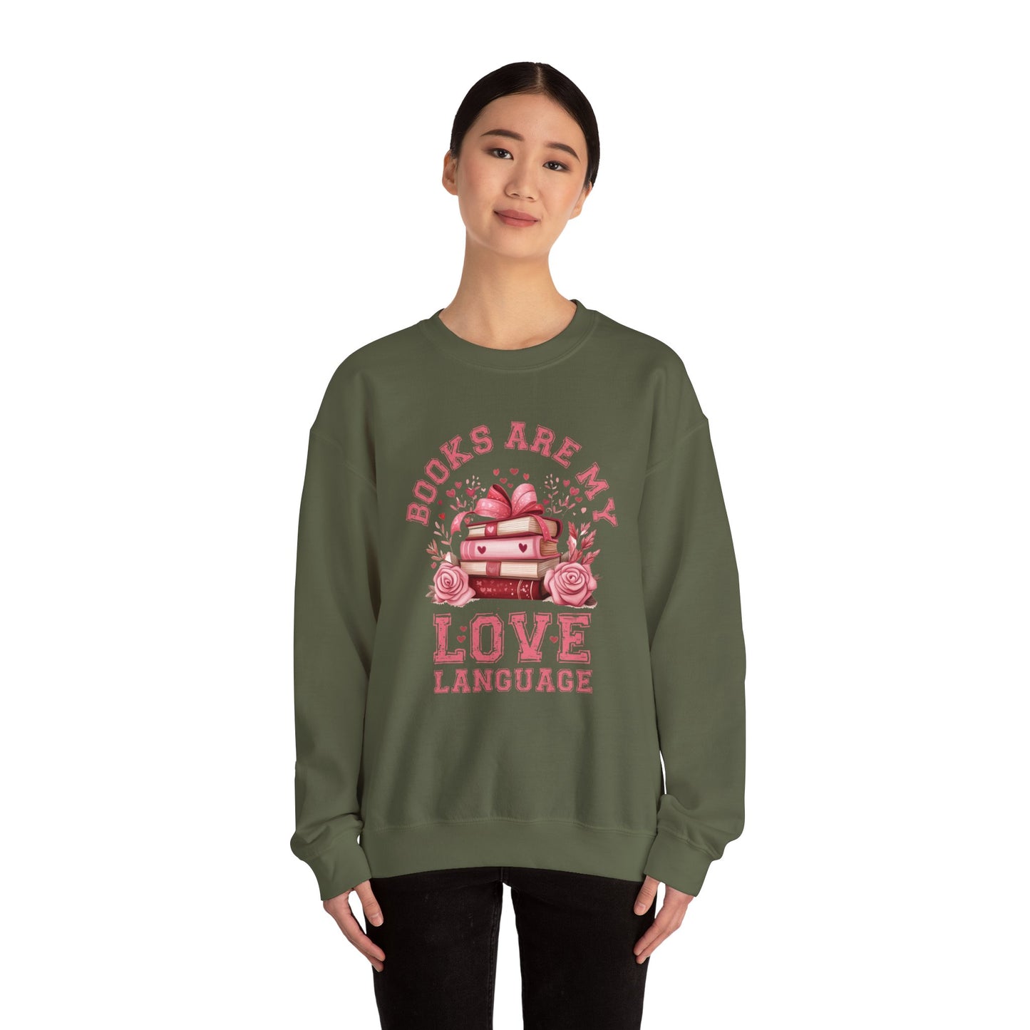 Books are my Love Language Unisex Heavy Blend Crewneck Sweatshirt - size S - 5X