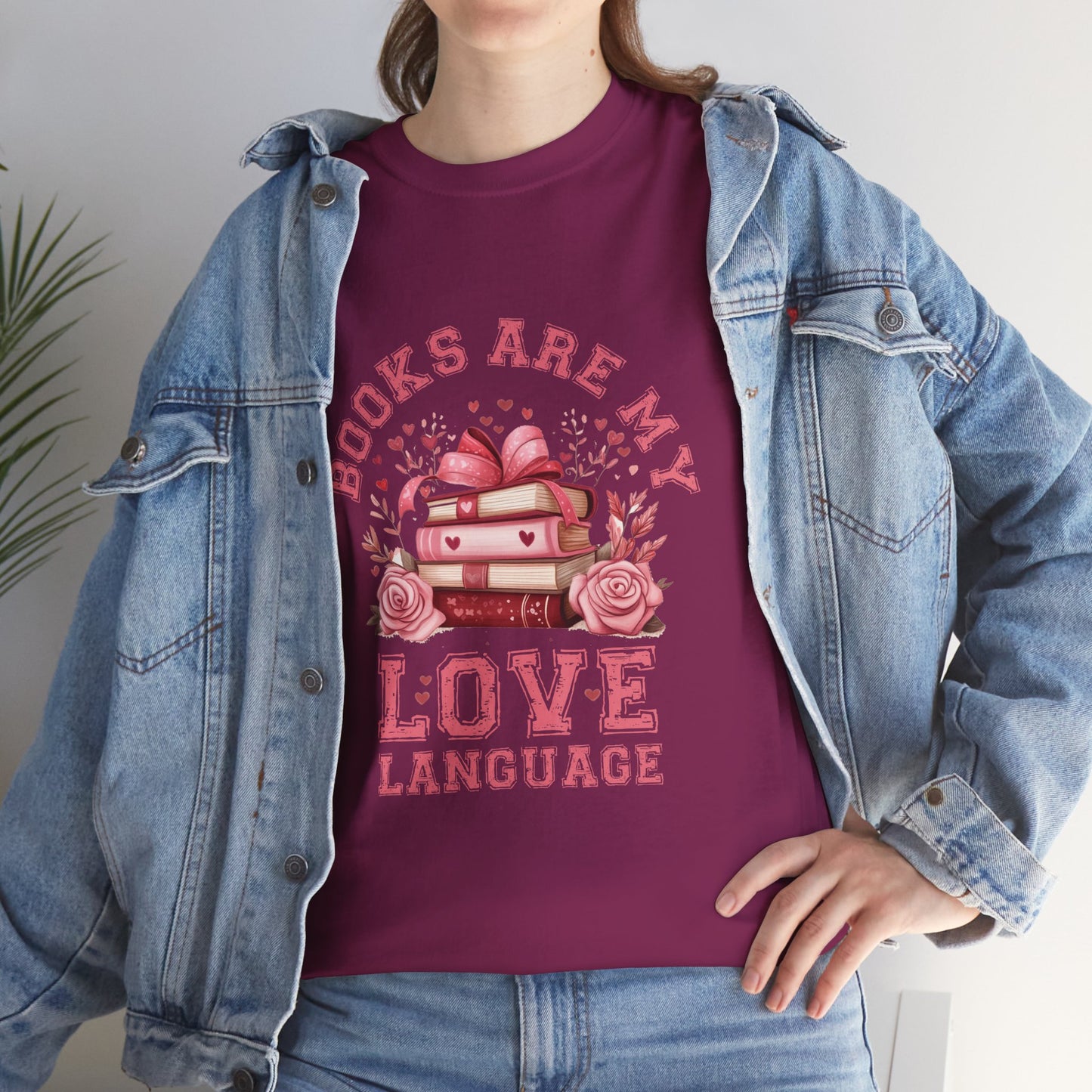 Books are My Love Language Unisex Tee - Valentine's Day Gift for Book Lovers