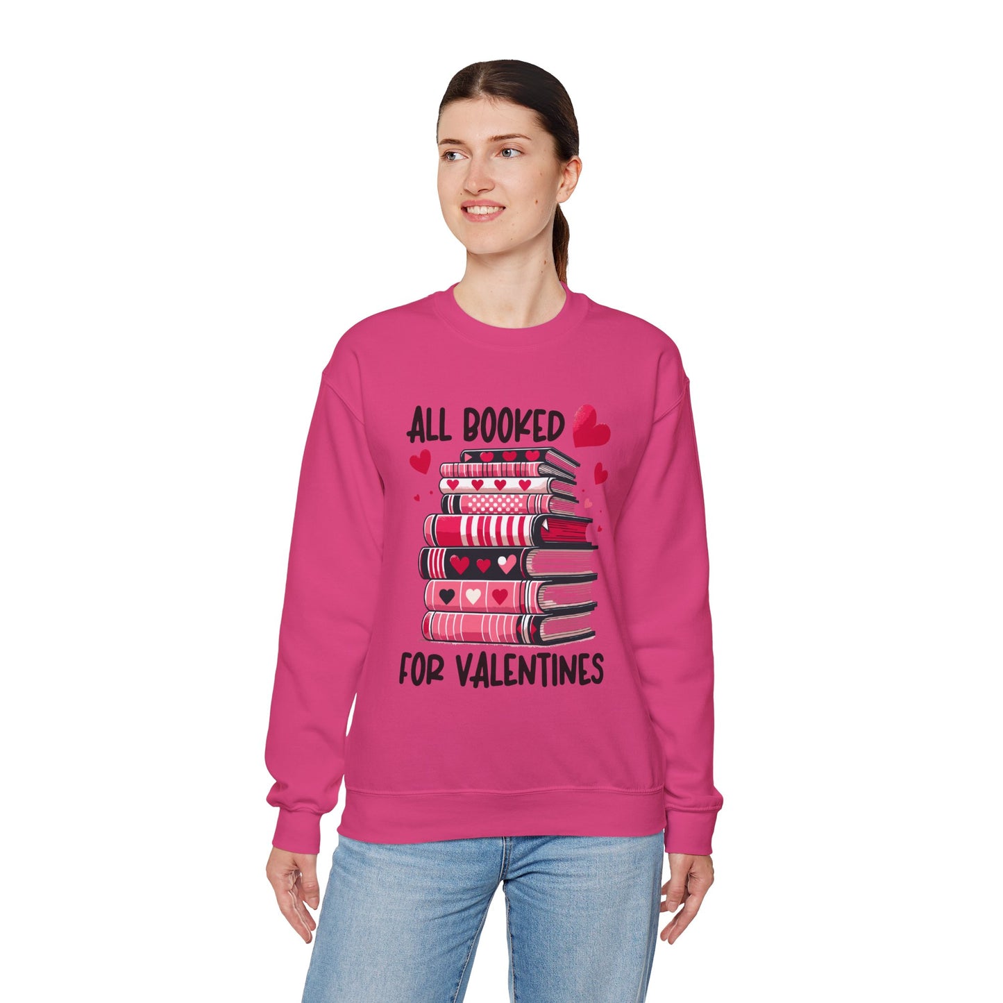All Booked for Valentine's Day Unisex Heavy Blend Crewneck Sweatshirt