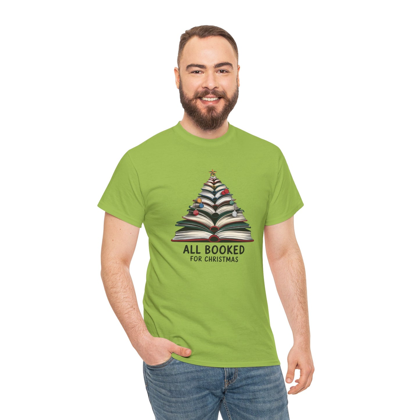All Booked for Christmas Unisex Heavy Cotton T-shirt - sizes S - 5X