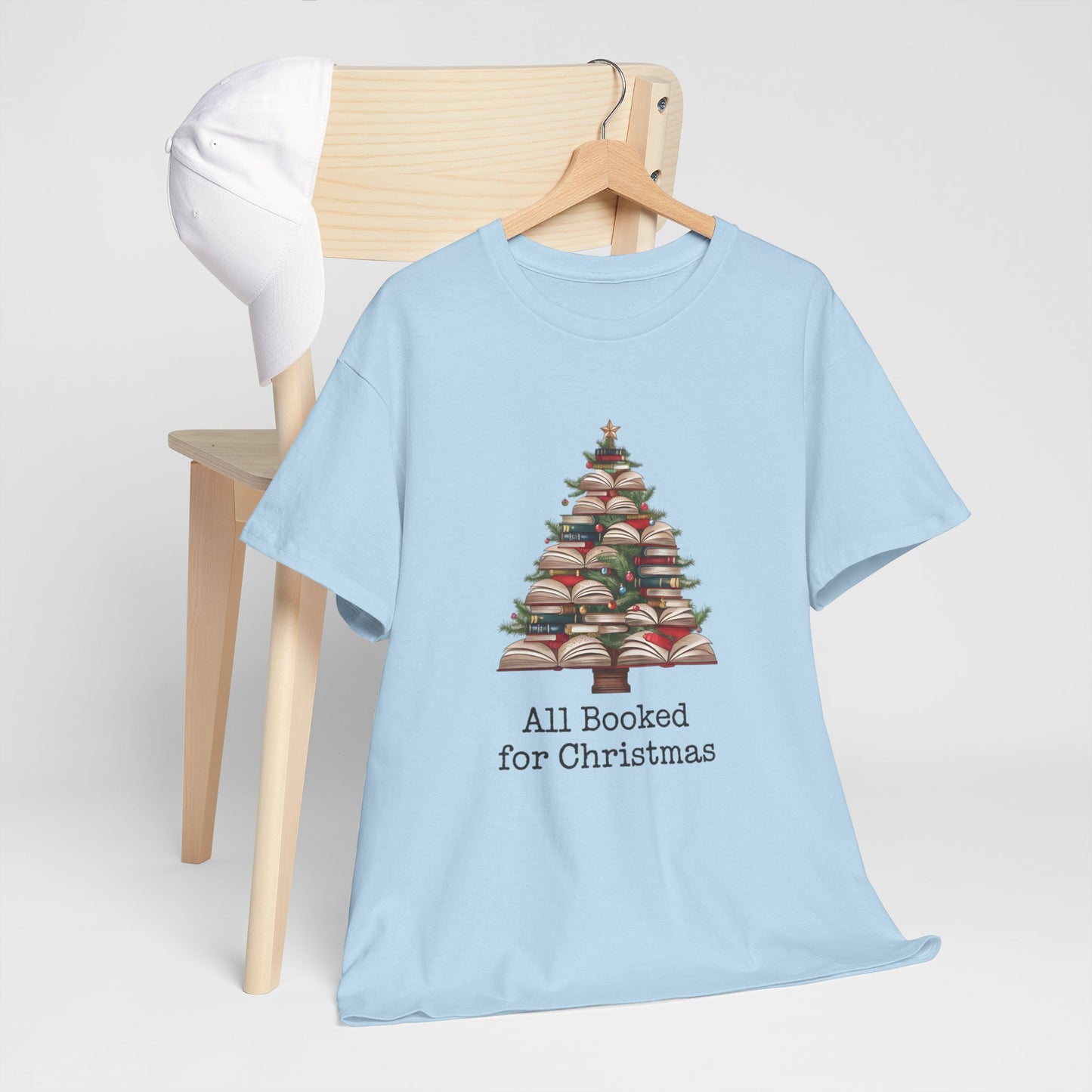 All Booked for Christmas, Book Christmas Tree T-shirt - sizes S - 5X