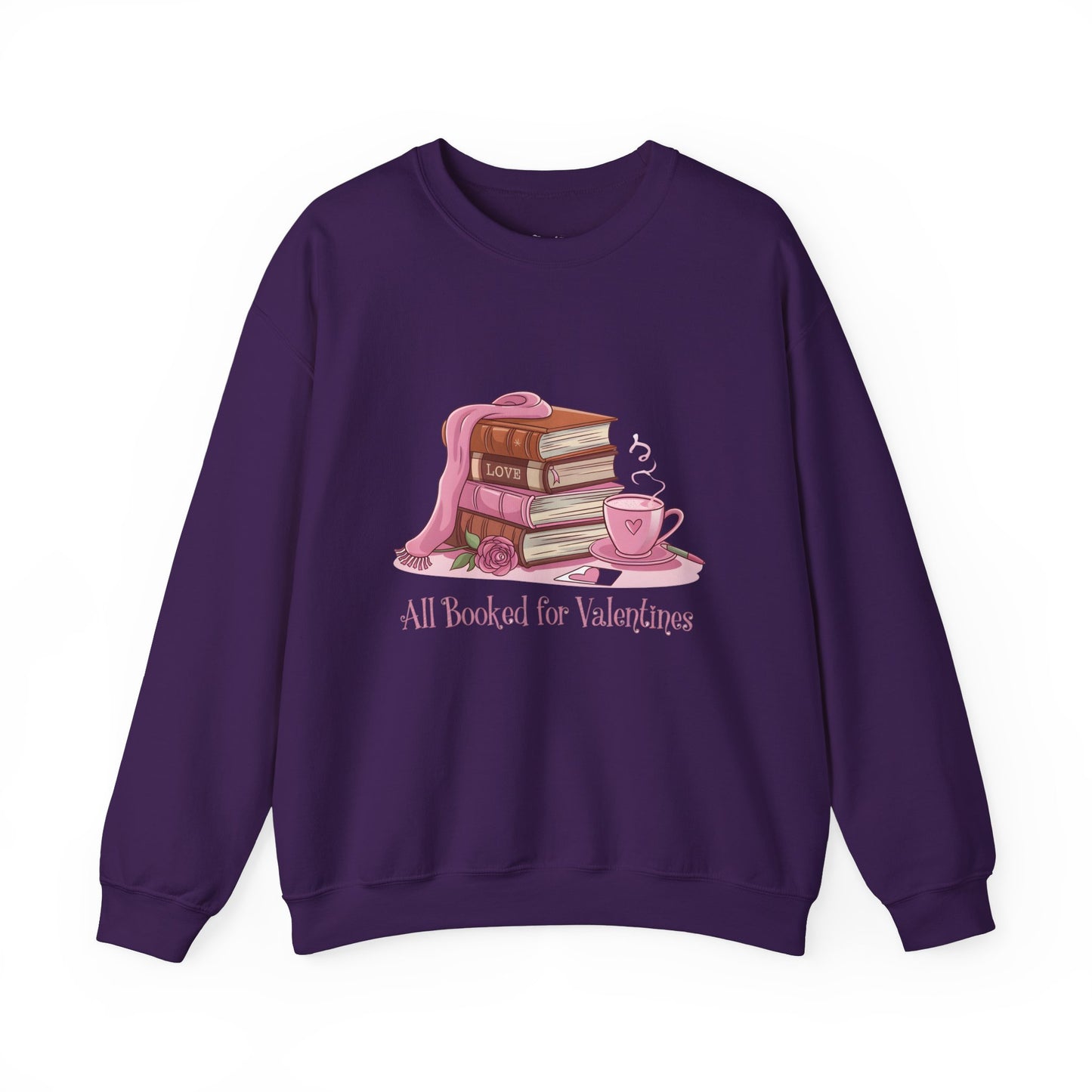 Valentine's Day Book Lover Crewneck Sweatshirt - S - 5X