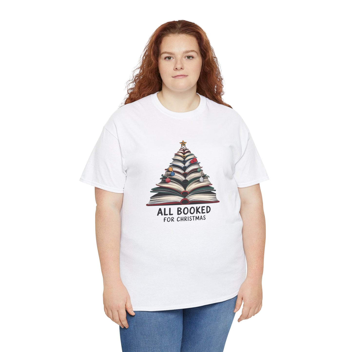 All Booked for Christmas Unisex Heavy Cotton T-shirt - sizes S - 5X