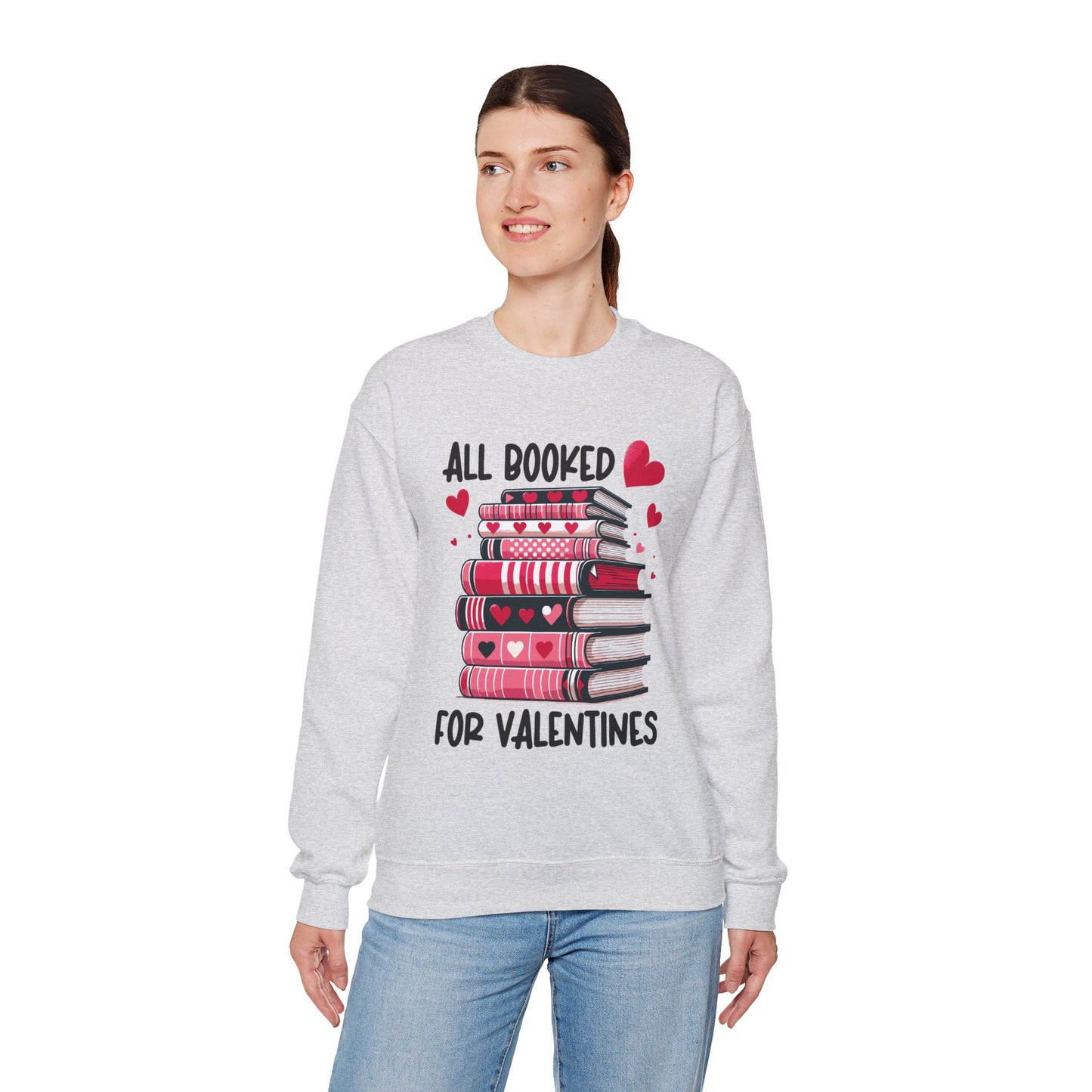 All Booked for Valentine's Day Unisex Heavy Blend Crewneck Sweatshirt