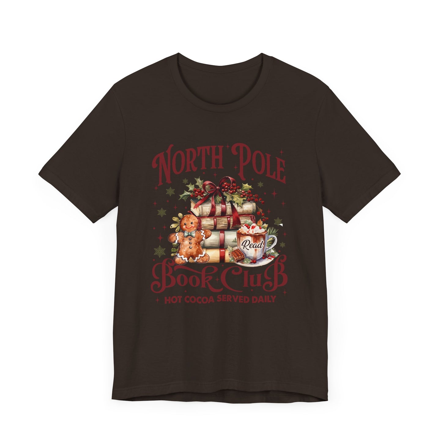 North Pole Book Club Unisex Jersey Short Sleeve Tee - size S - 3X