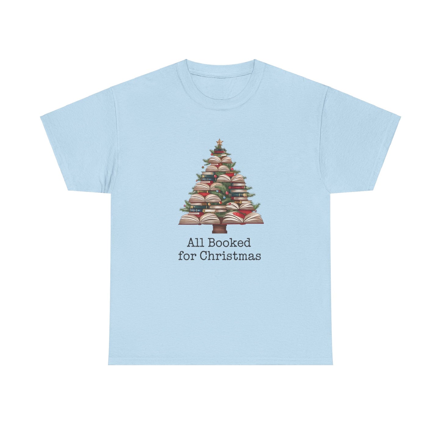 All Booked for Christmas, Book Christmas Tree T-shirt - sizes S - 5X
