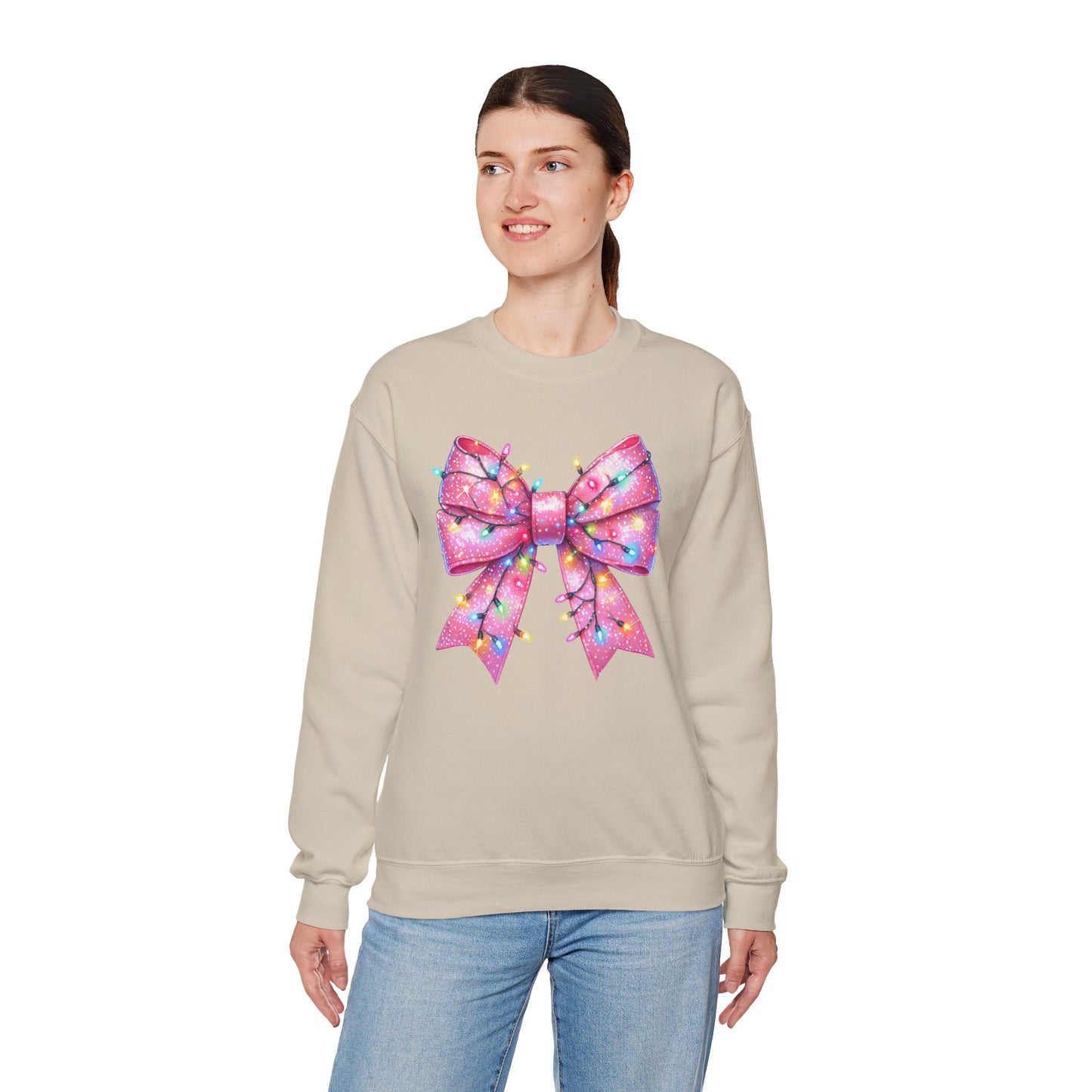 Big Pink Bow Unisex Heavy Blend™ Crewneck Sweatshirt - sizes S - 3X