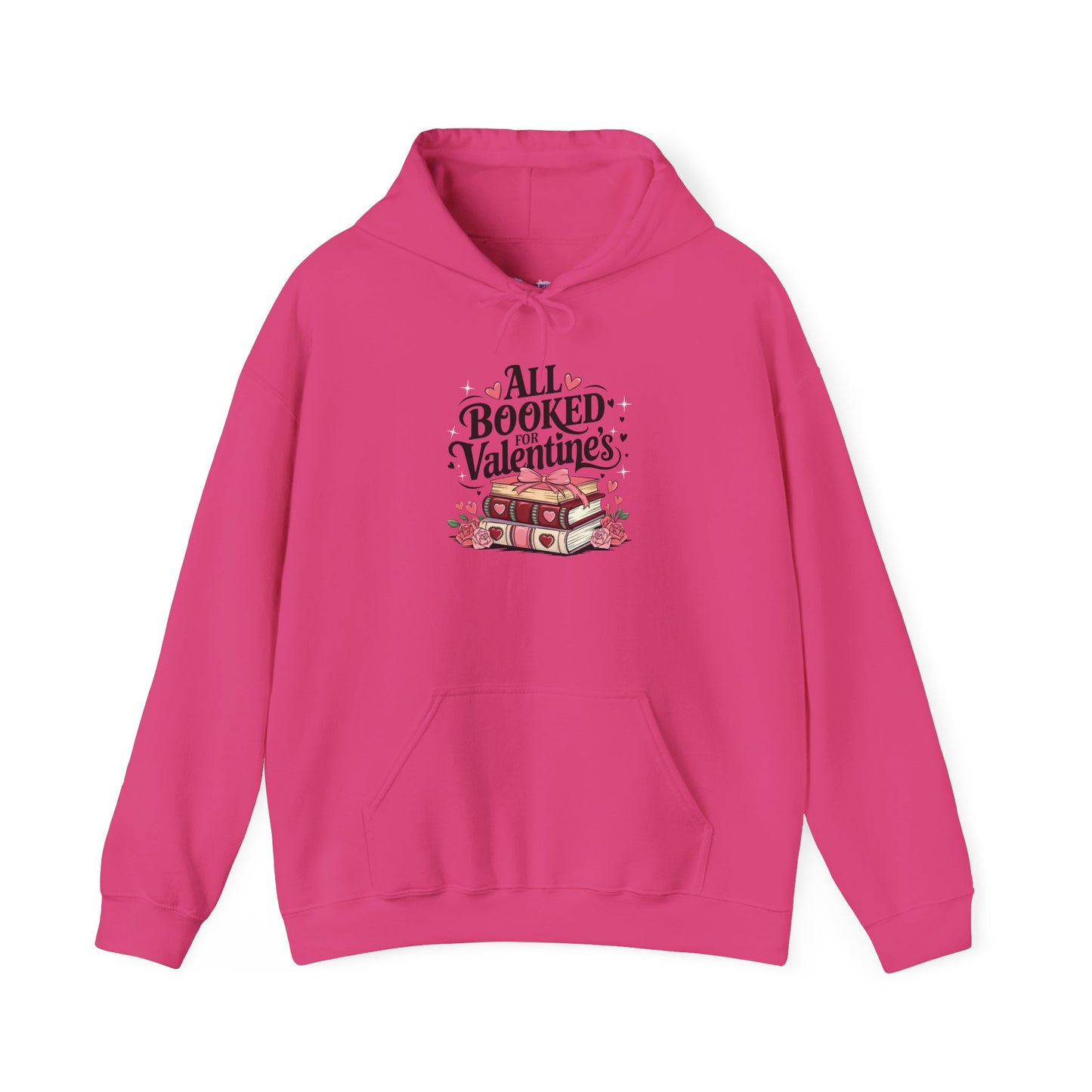 Valentine's Day All Booked Unisex Hooded Sweatshirt
