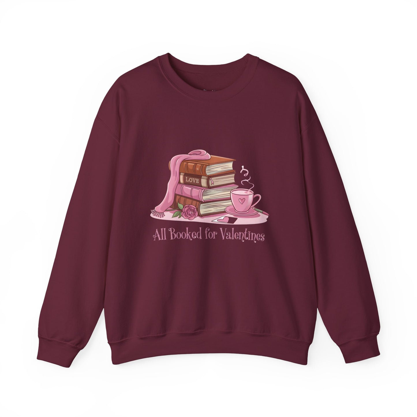 Valentine's Day Book Lover Crewneck Sweatshirt - S - 5X