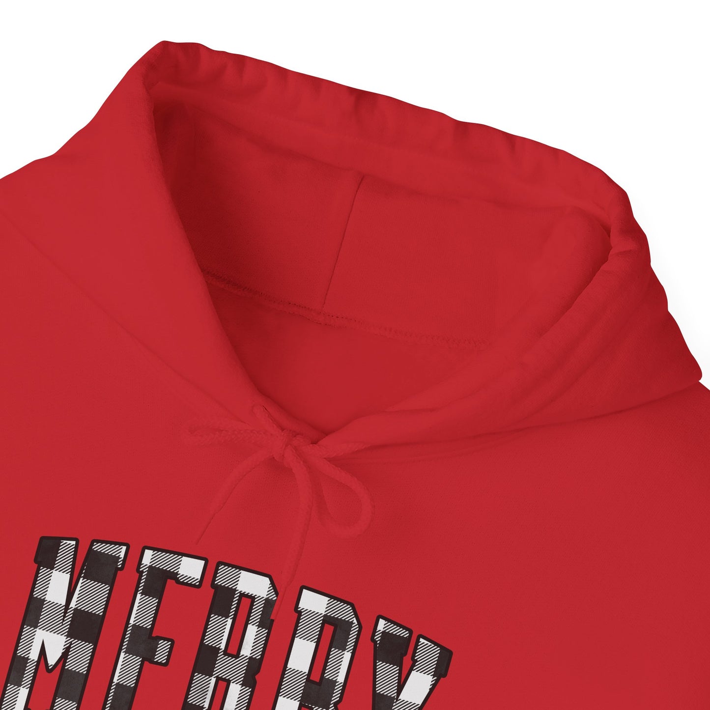 Buffalo Plaid Merry Christmas Unisex Heavy Blend™ Hooded Sweatshirt - size S - 3X