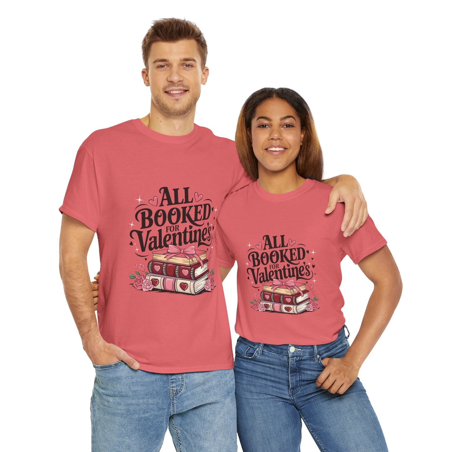Valentine's Day Book Lover Unisex Tee - sizes S - 5X