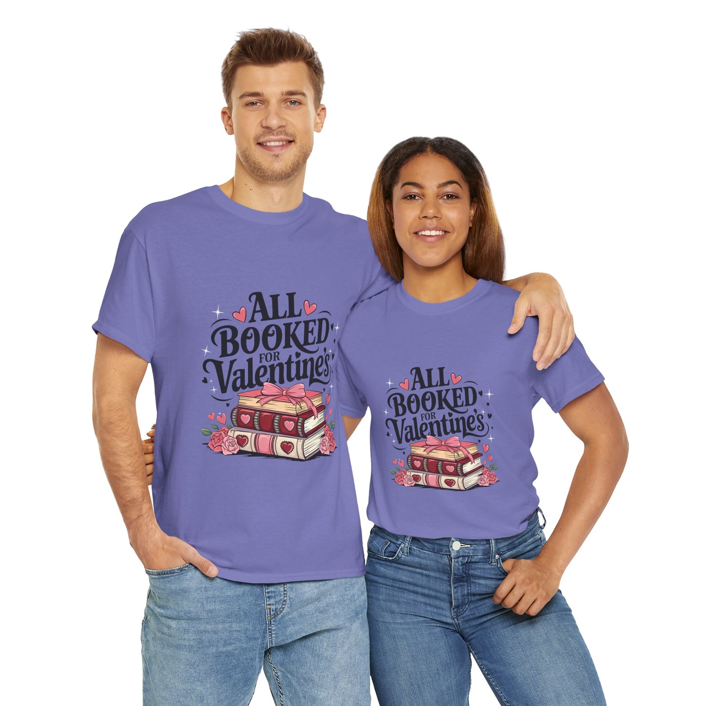 Valentine's Day Book Lover Unisex Tee - sizes S - 5X
