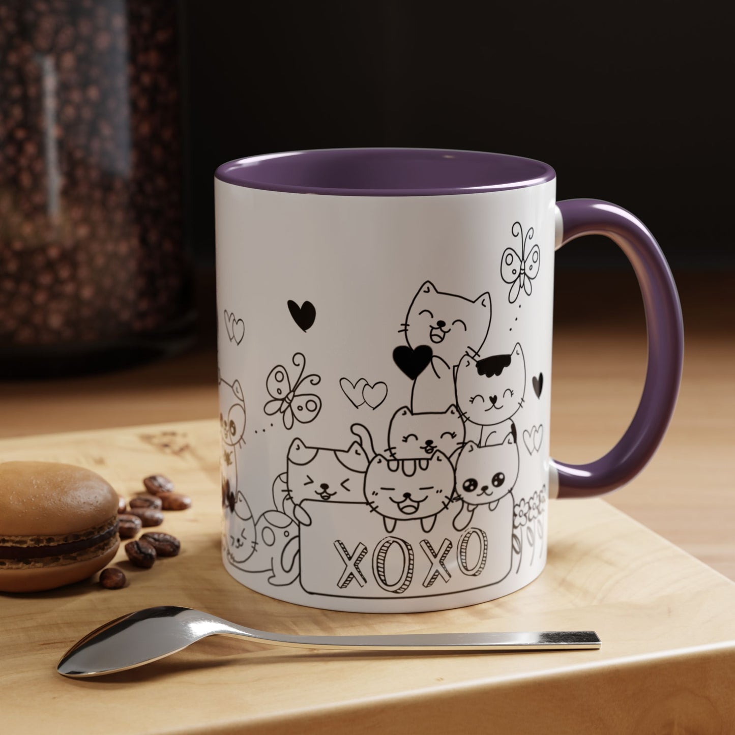 Coffee Mug - Valentine's Day Cat Love Mug for Cat Lovers
