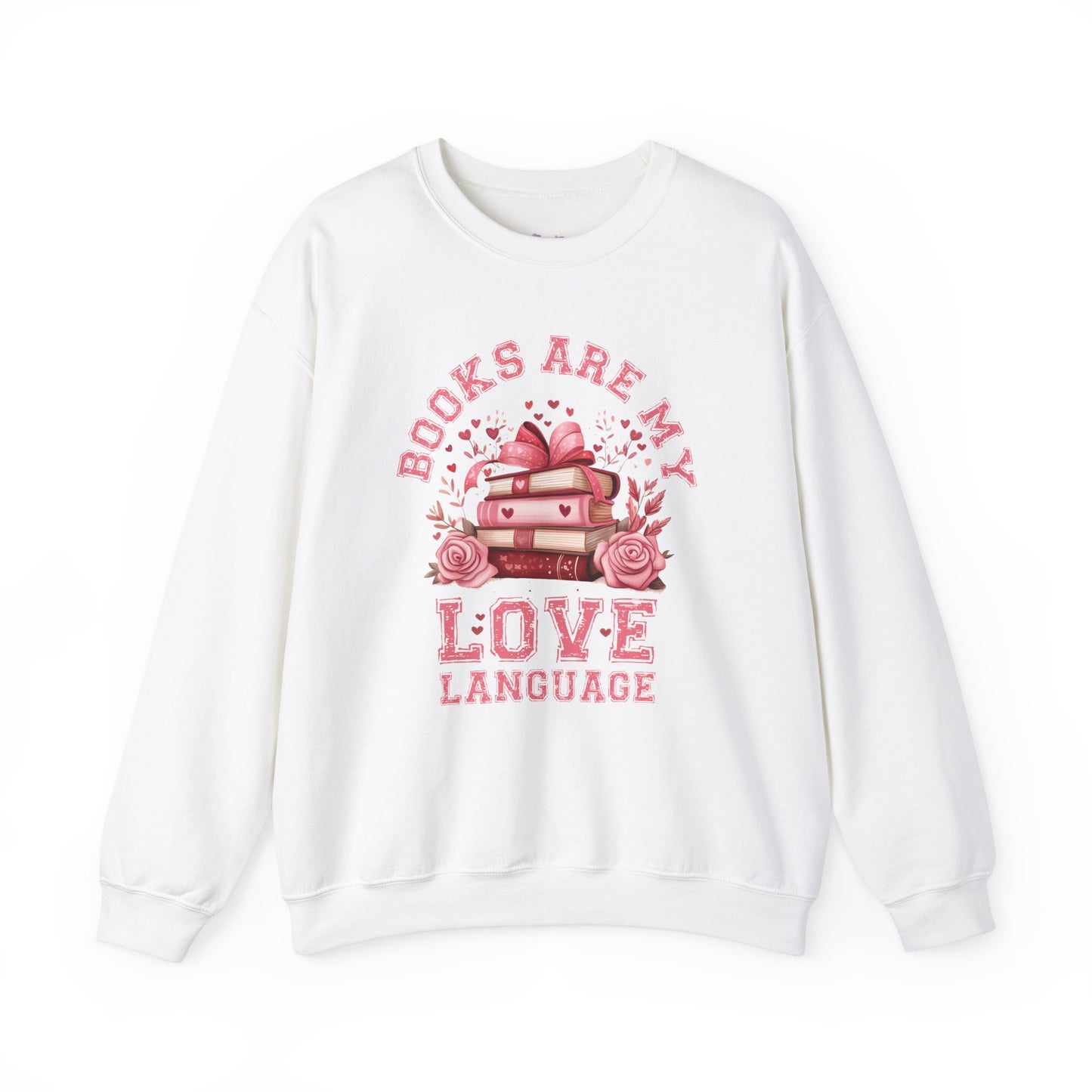 Books are my Love Language Unisex Heavy Blend Crewneck Sweatshirt - size S - 5X