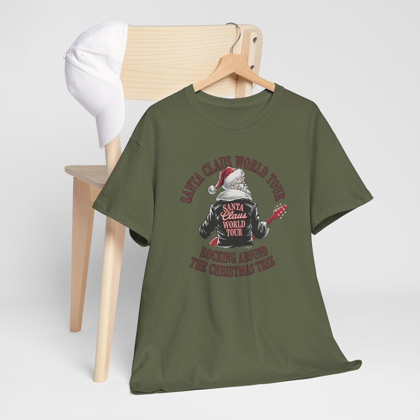 Santa Claus World Tour Unisex Tee - Sizes S-5X - Christmas Holiday Funny Shirt