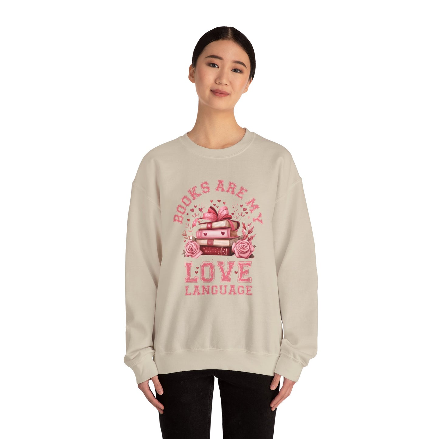 Books are my Love Language Unisex Heavy Blend Crewneck Sweatshirt - size S - 5X