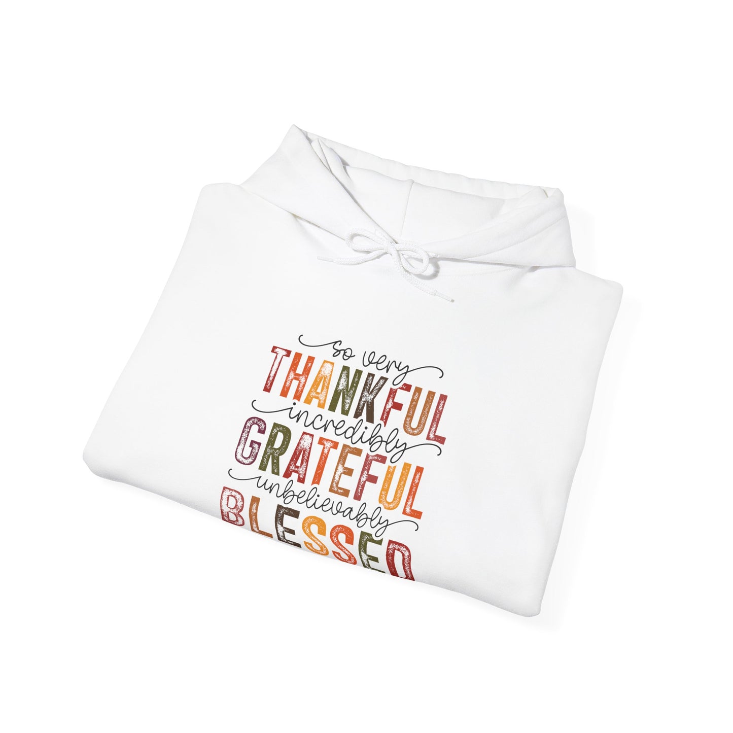 Thankful, Grateful, Blessed, Unisex Heavy Blend Hooded Sweatshirt