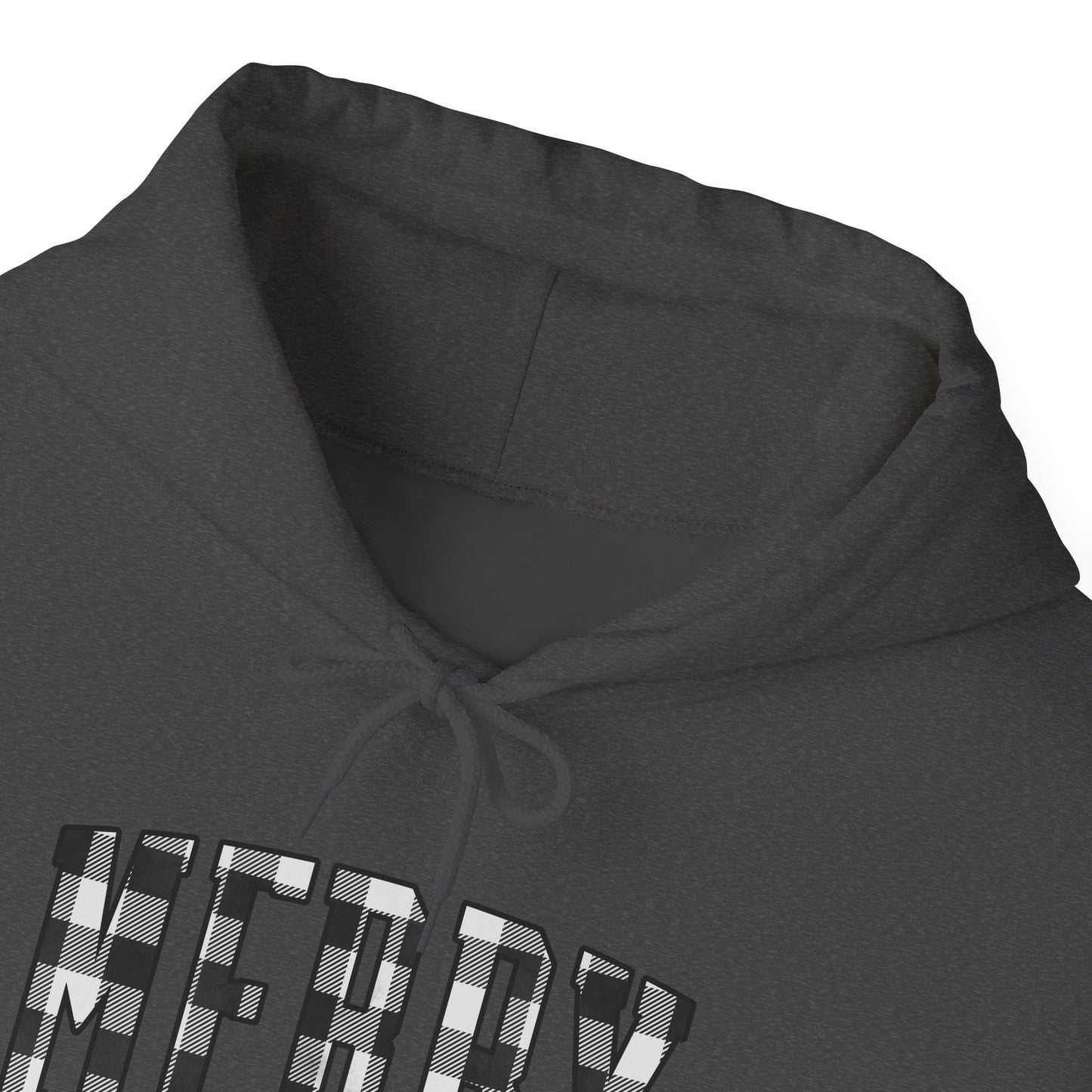 Buffalo Plaid Merry Christmas Unisex Heavy Blend™ Hooded Sweatshirt - size S - 3X