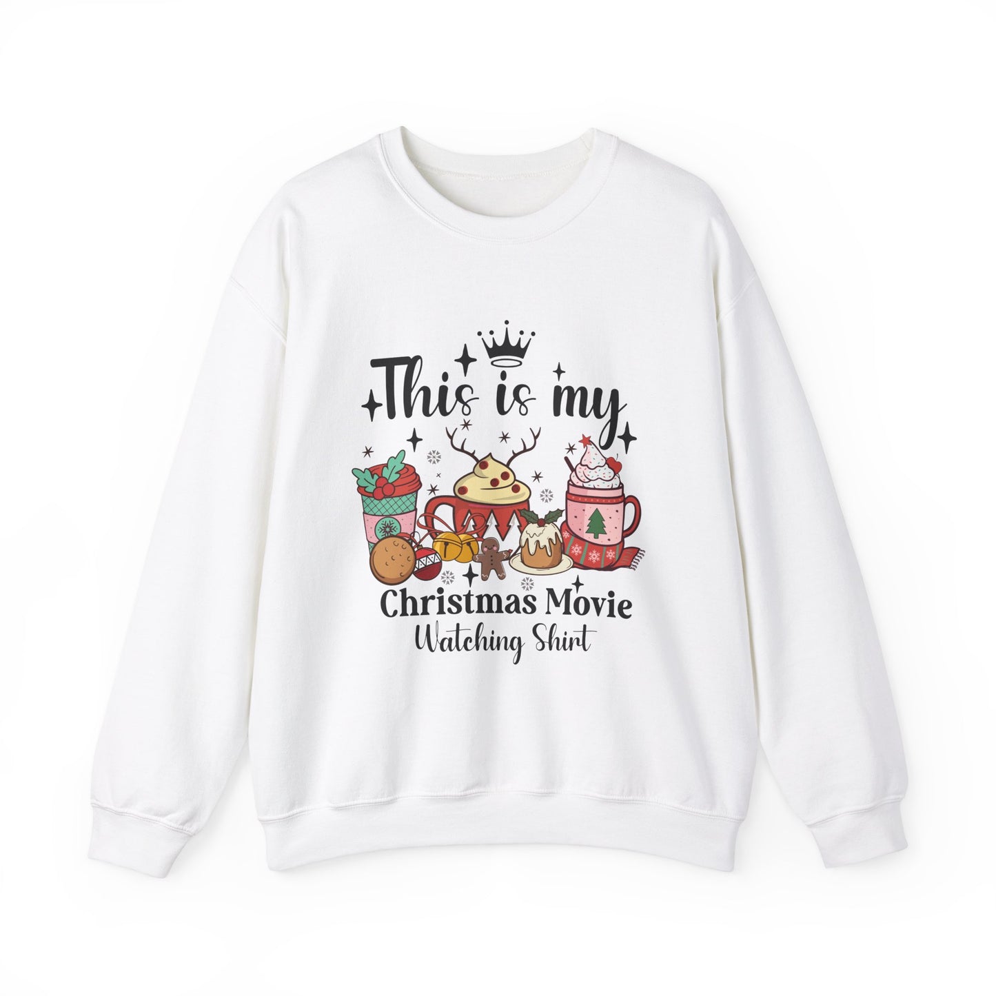 This is my Christmas movie watching shirt Unisex Heavy Blend™ Crewneck Sweatshirt - S - 5X sizes