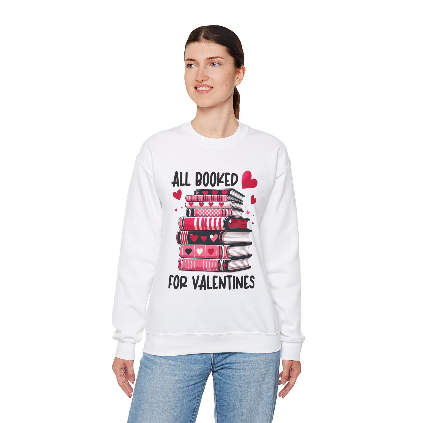 All Booked for Valentine's Day Unisex Heavy Blend Crewneck Sweatshirt