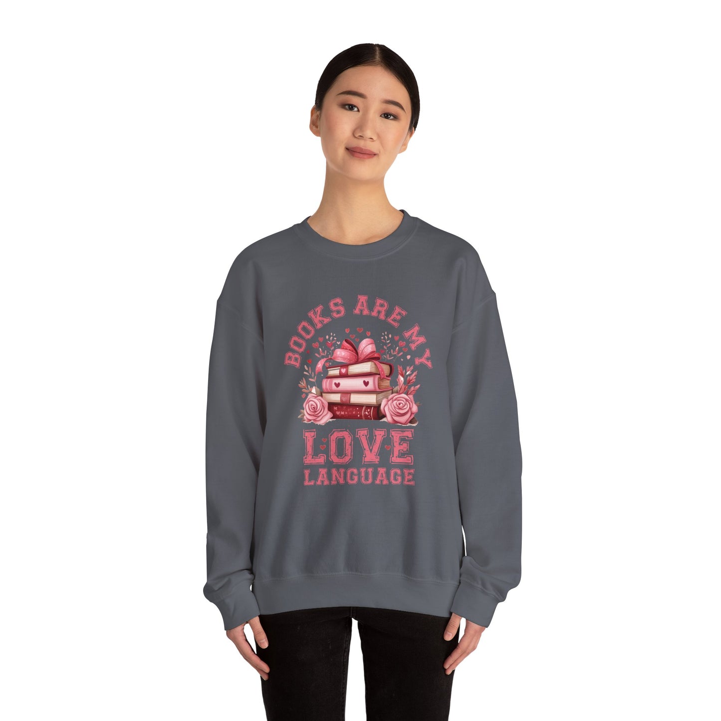 Books are my Love Language Unisex Heavy Blend Crewneck Sweatshirt - size S - 5X