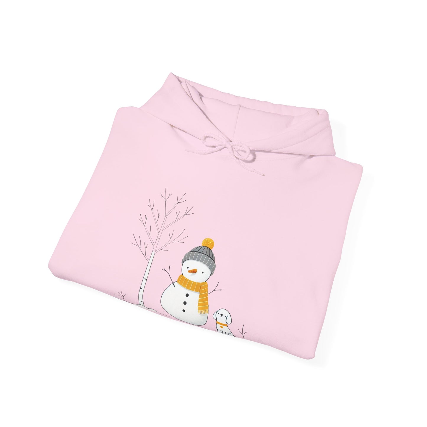 Snowman and dog winter scene Unisex Heavy Blend™ Hooded Sweatshirt - sizes S - 3X