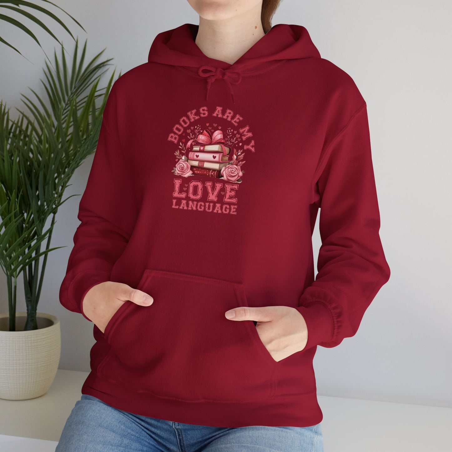 Books are My Love Language Hooded Sweatshirt - sizes S - 5X