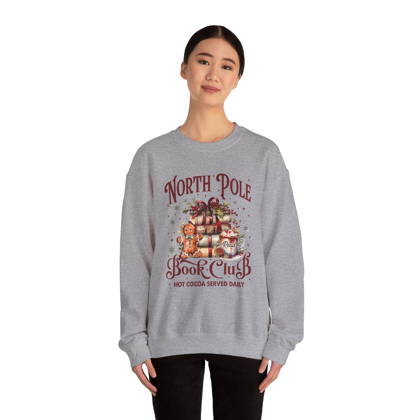 North Pole Book Club Unisex Heavy Blend™ Crewneck Sweatshirt - size S - 3X