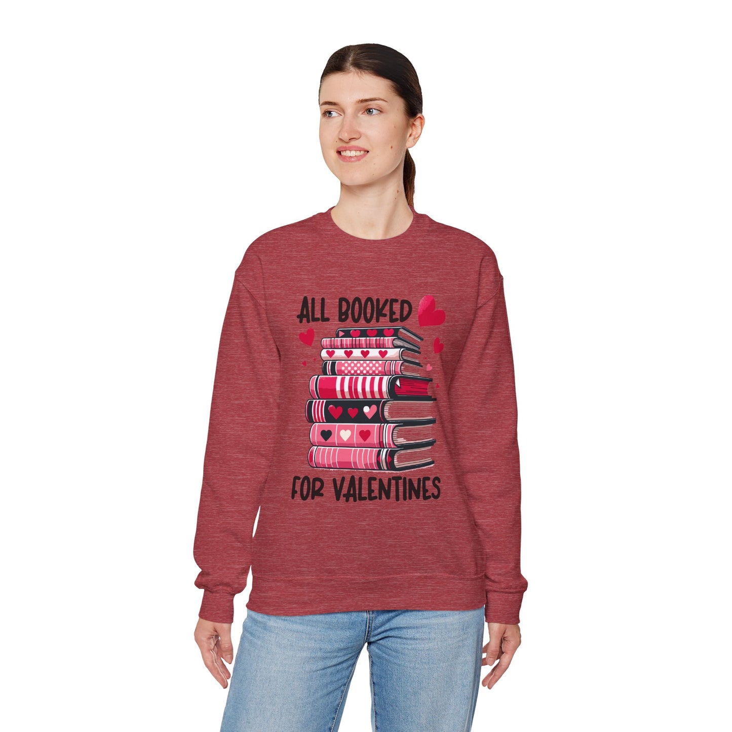All Booked for Valentine's Day Unisex Heavy Blend Crewneck Sweatshirt