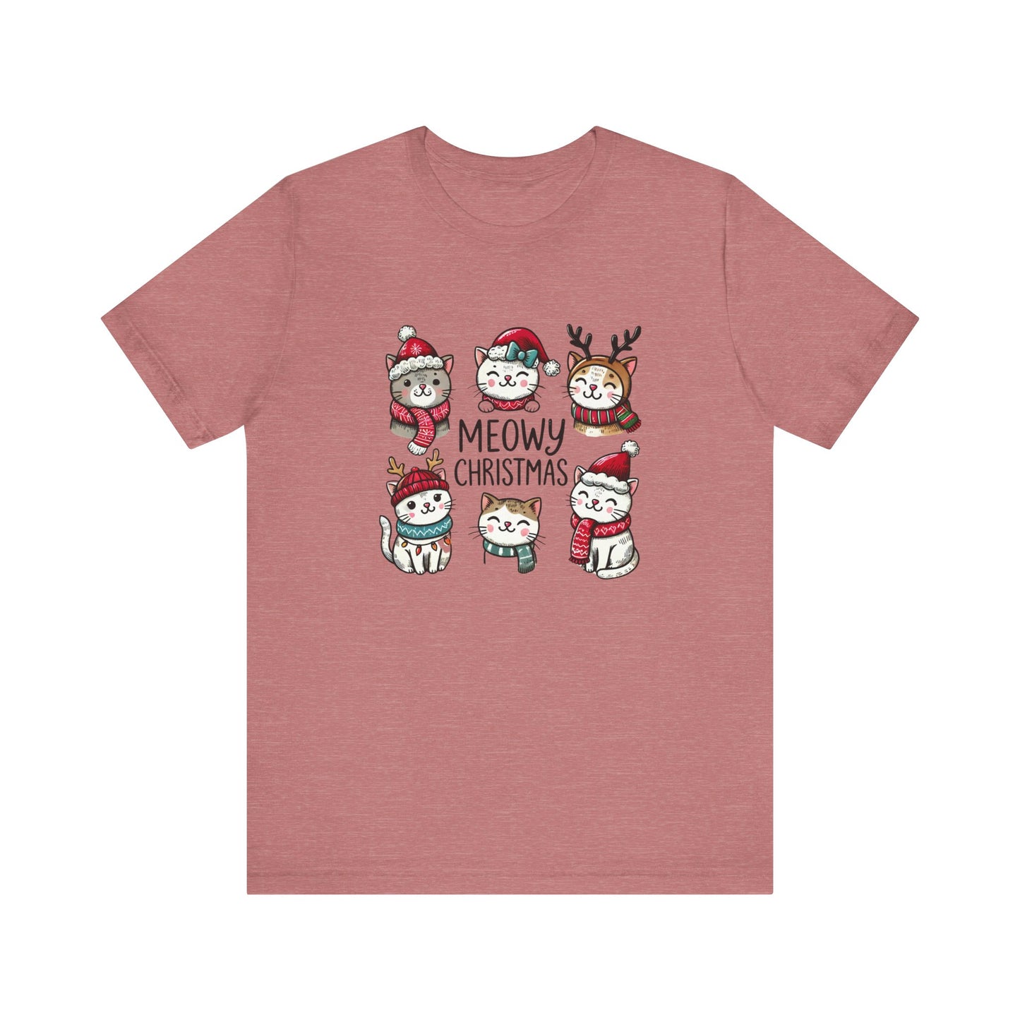 Meowy Christmas Unisex Jersey Short Sleeve Tee - size S - 3X