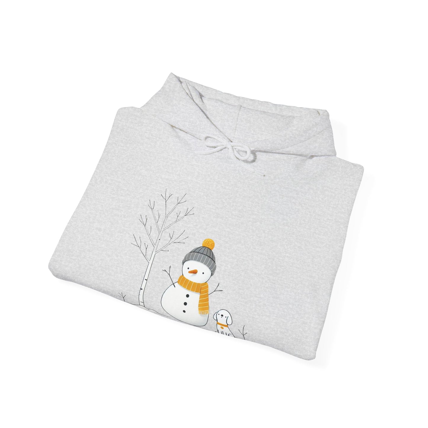 Snowman and dog winter scene Unisex Heavy Blend™ Hooded Sweatshirt - sizes S - 3X