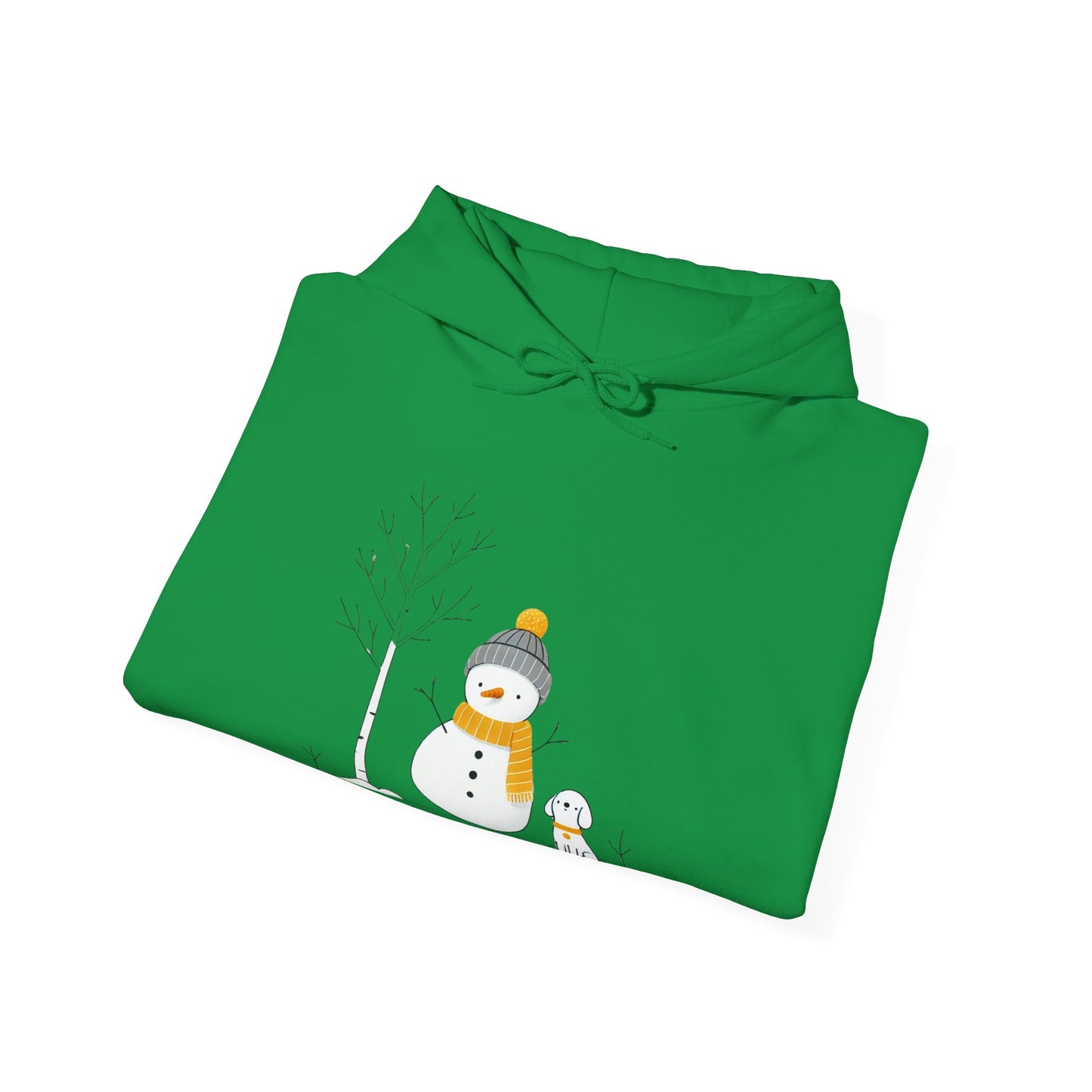 Snowman and dog winter scene Unisex Heavy Blend™ Hooded Sweatshirt - sizes S - 3X