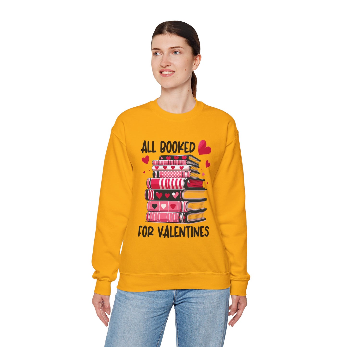 All Booked for Valentine's Day Unisex Heavy Blend Crewneck Sweatshirt