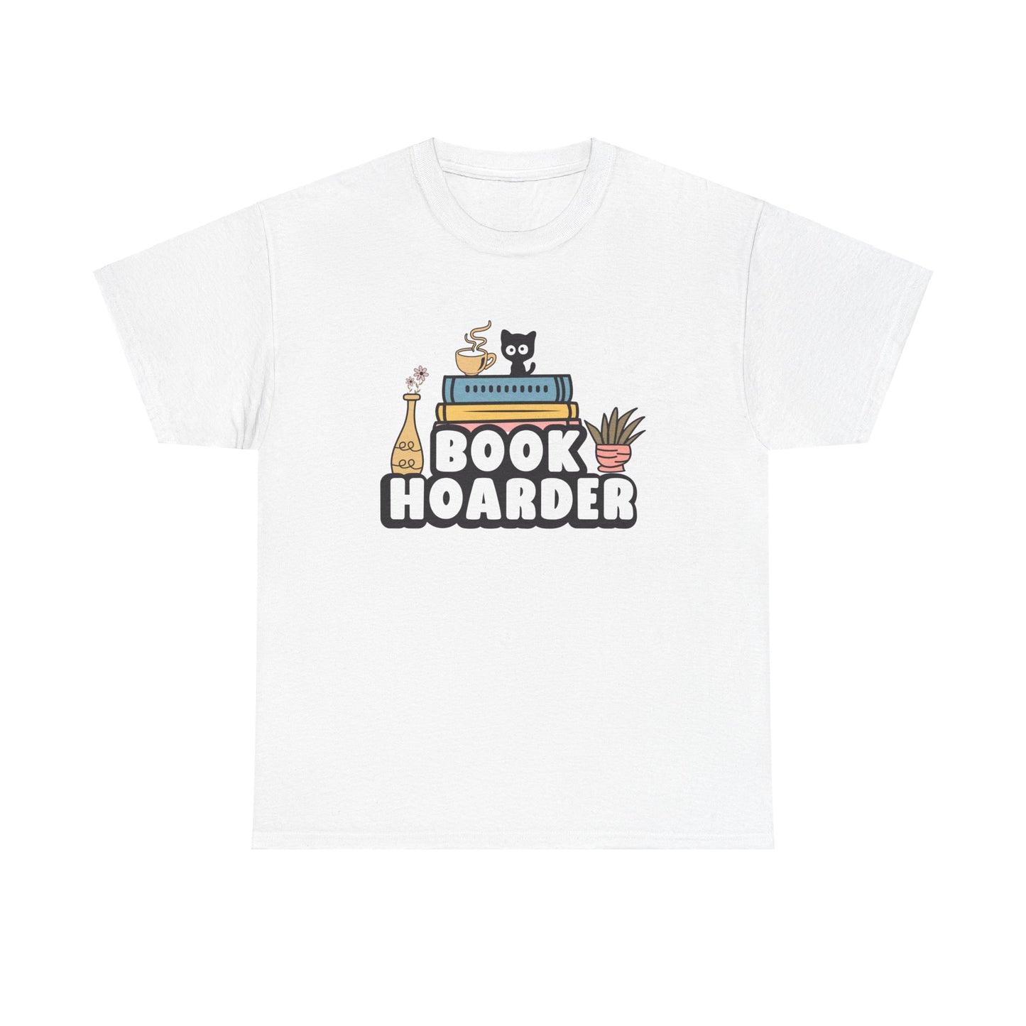 Book Hoarder Unisex Tee - Funny Cat Lover Book Lover Gift - sizes S - 5X