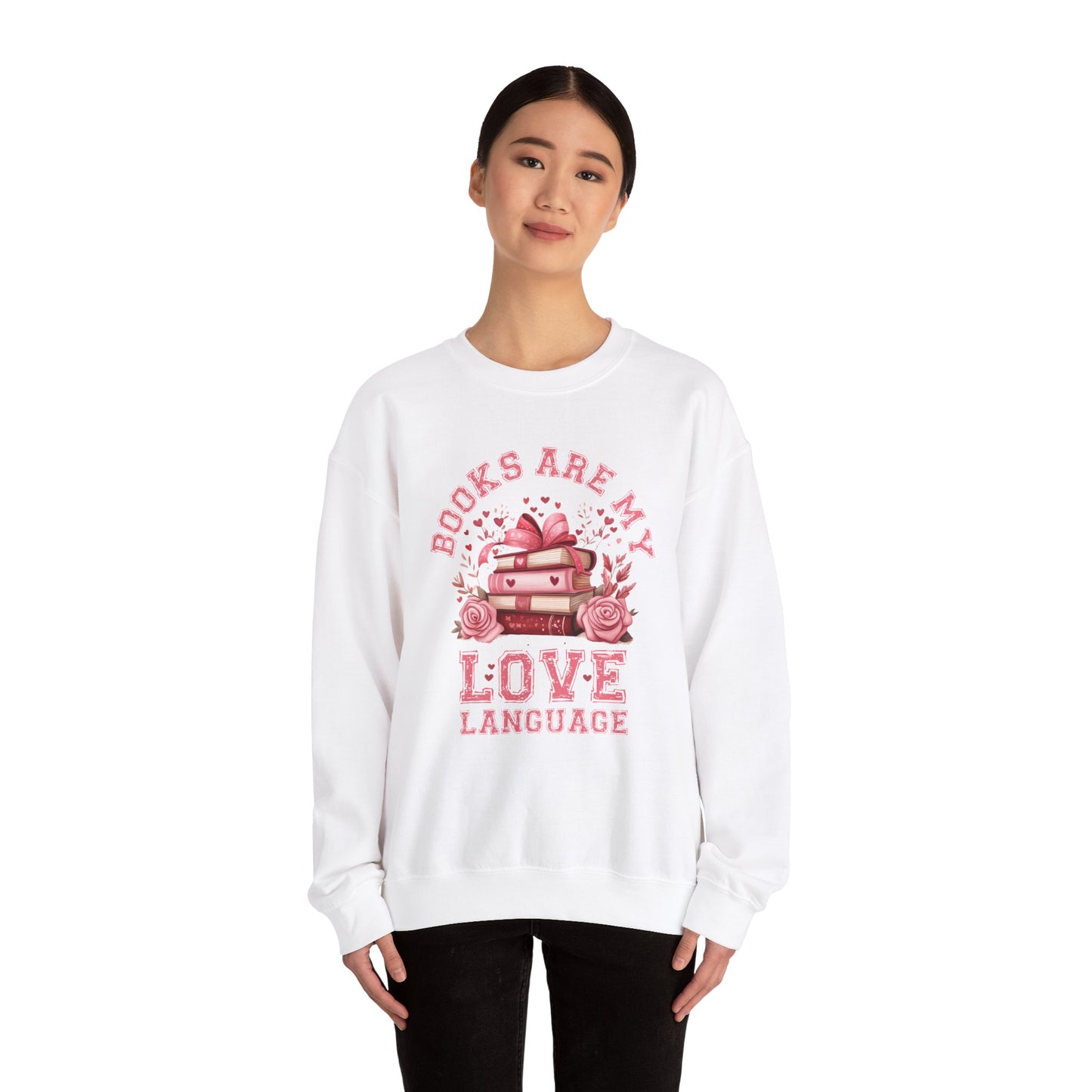 Books are my Love Language Unisex Heavy Blend Crewneck Sweatshirt - size S - 5X