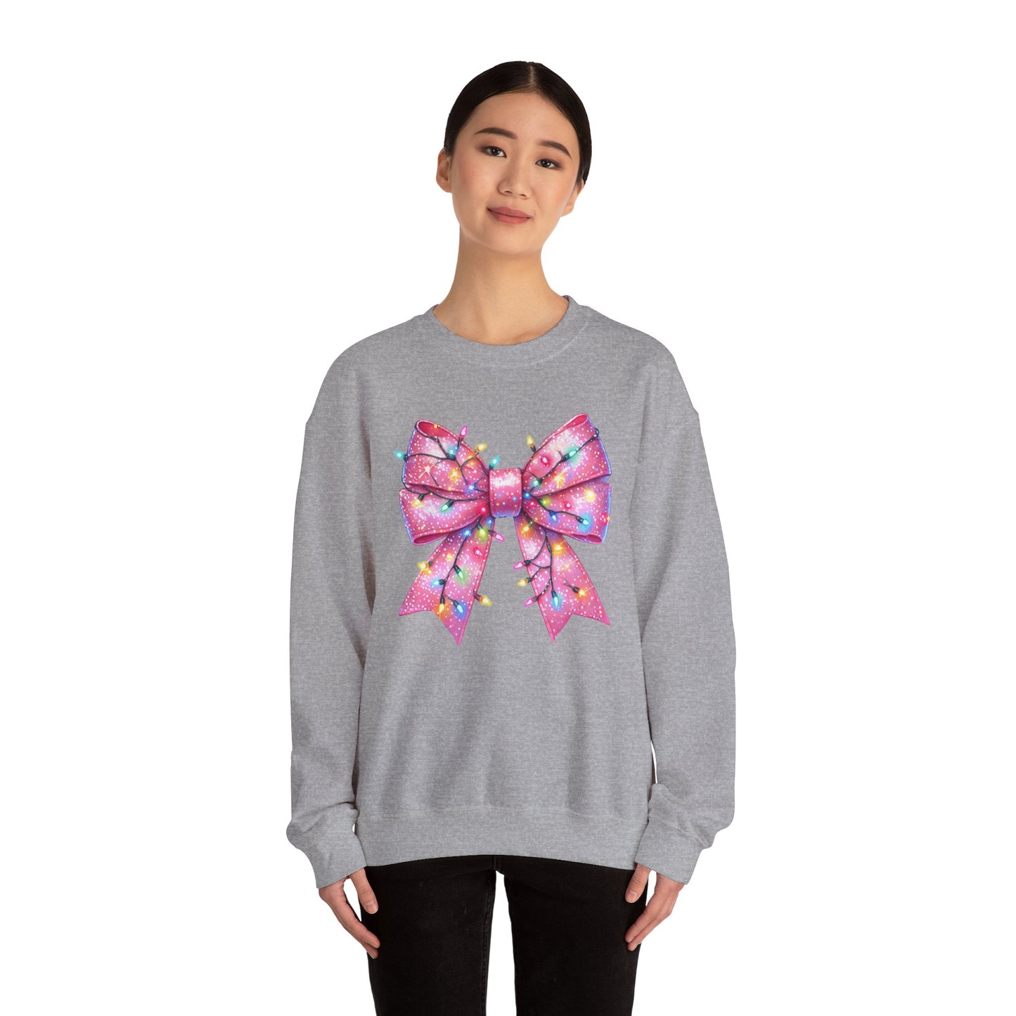 Big Pink Bow Unisex Heavy Blend™ Crewneck Sweatshirt - sizes S - 3X
