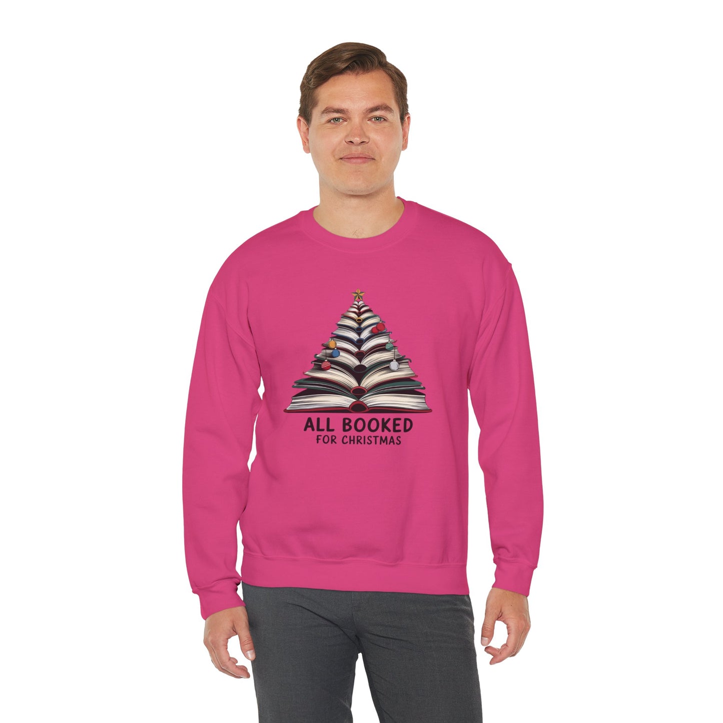 All Booked for Christmas Unisex Heavy Blend™ Crewneck Sweatshirt - sizes S - 3X