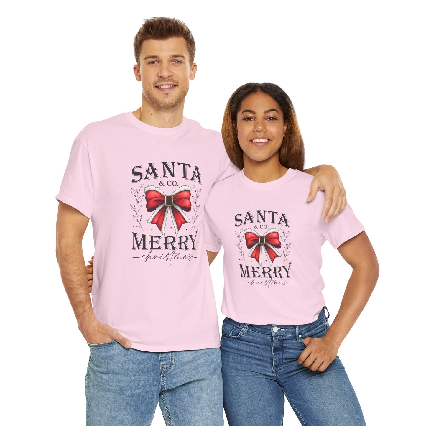 Santa and Company Merry Christmas Unisex Heavy Cotton Tee - sizes S - 5X