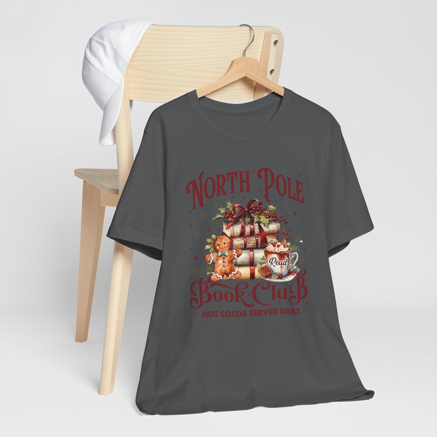 North Pole Book Club Unisex Jersey Short Sleeve Tee - size S - 3X