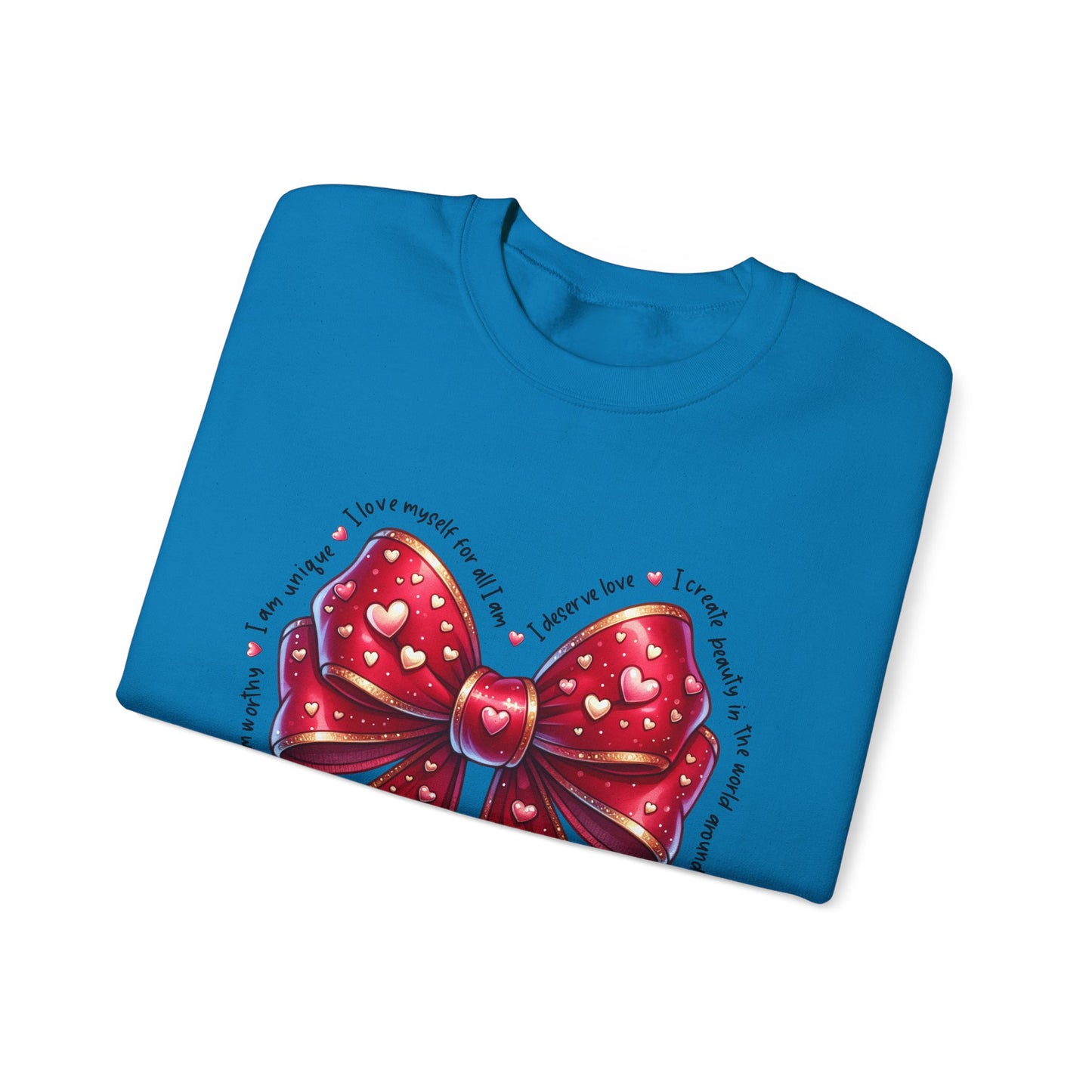 Red Bow Crewneck Sweatshirt - Valentine's Day Gift