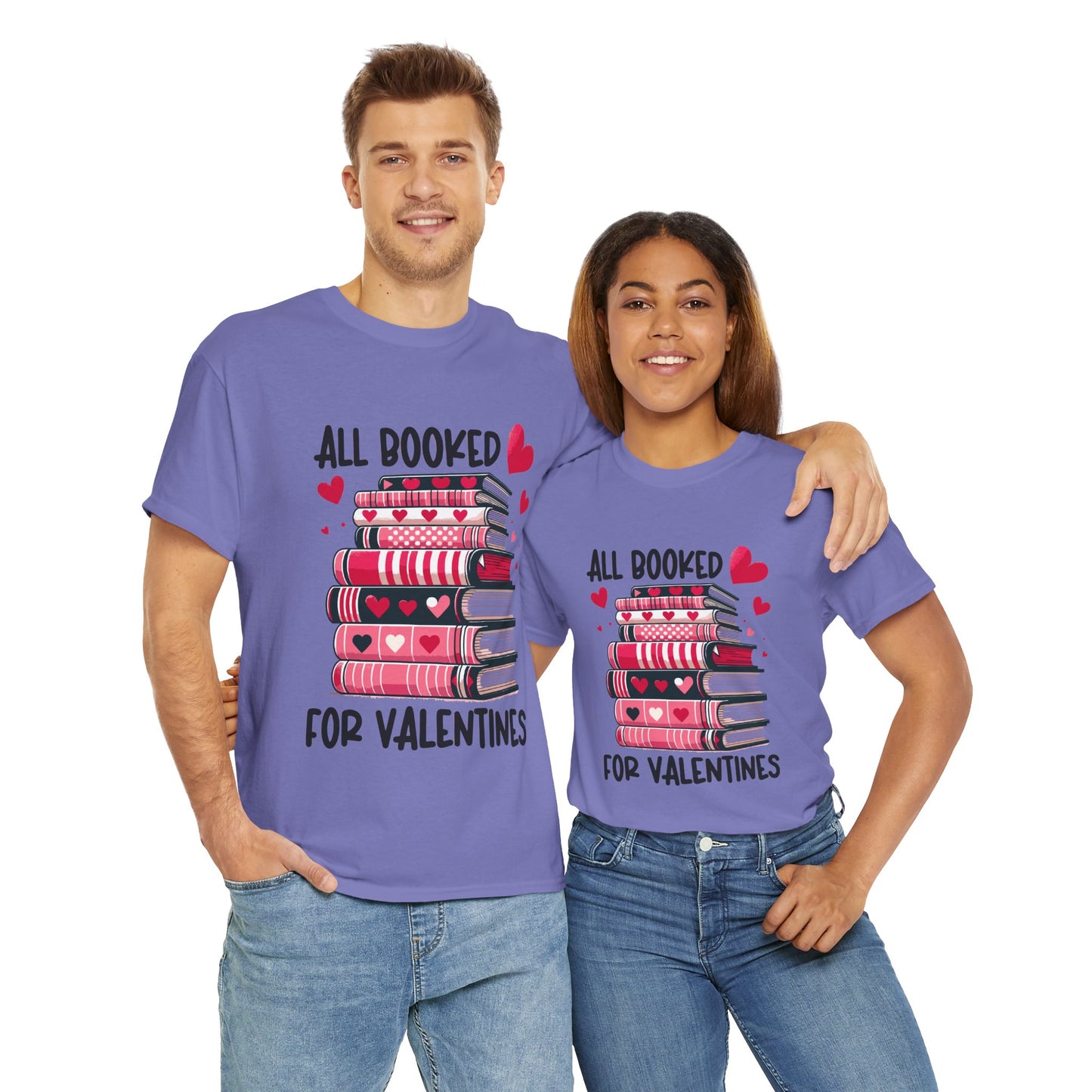 Valentine's Day Book Lover Unisex Tee - sizes S - 5X